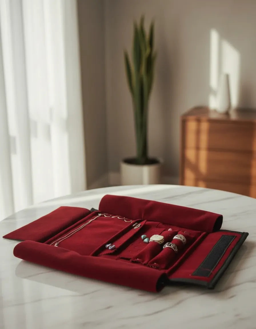 Joyero Portatil Mediano - Diseño Italiano - Manga de joyas