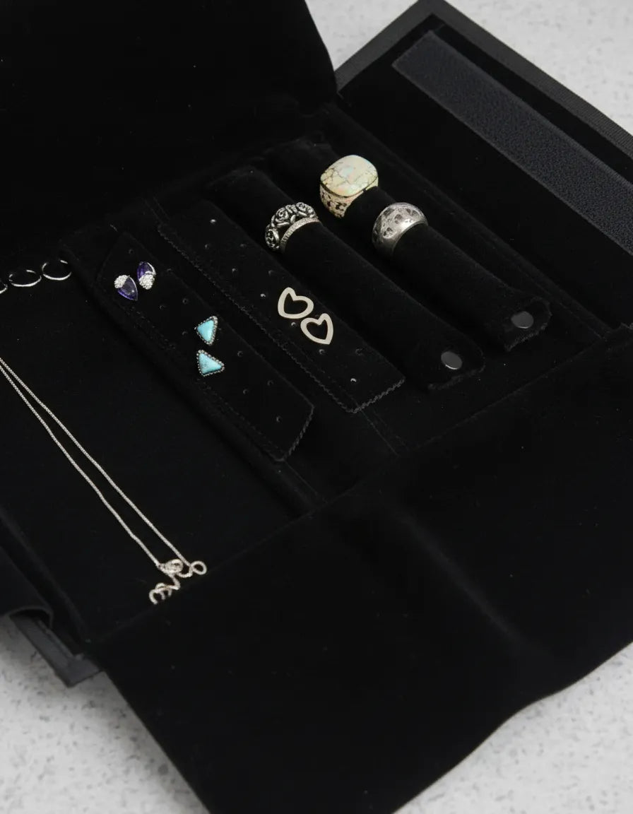Joyero Portatil Mediano - Diseño Italiano - Manga de joyas